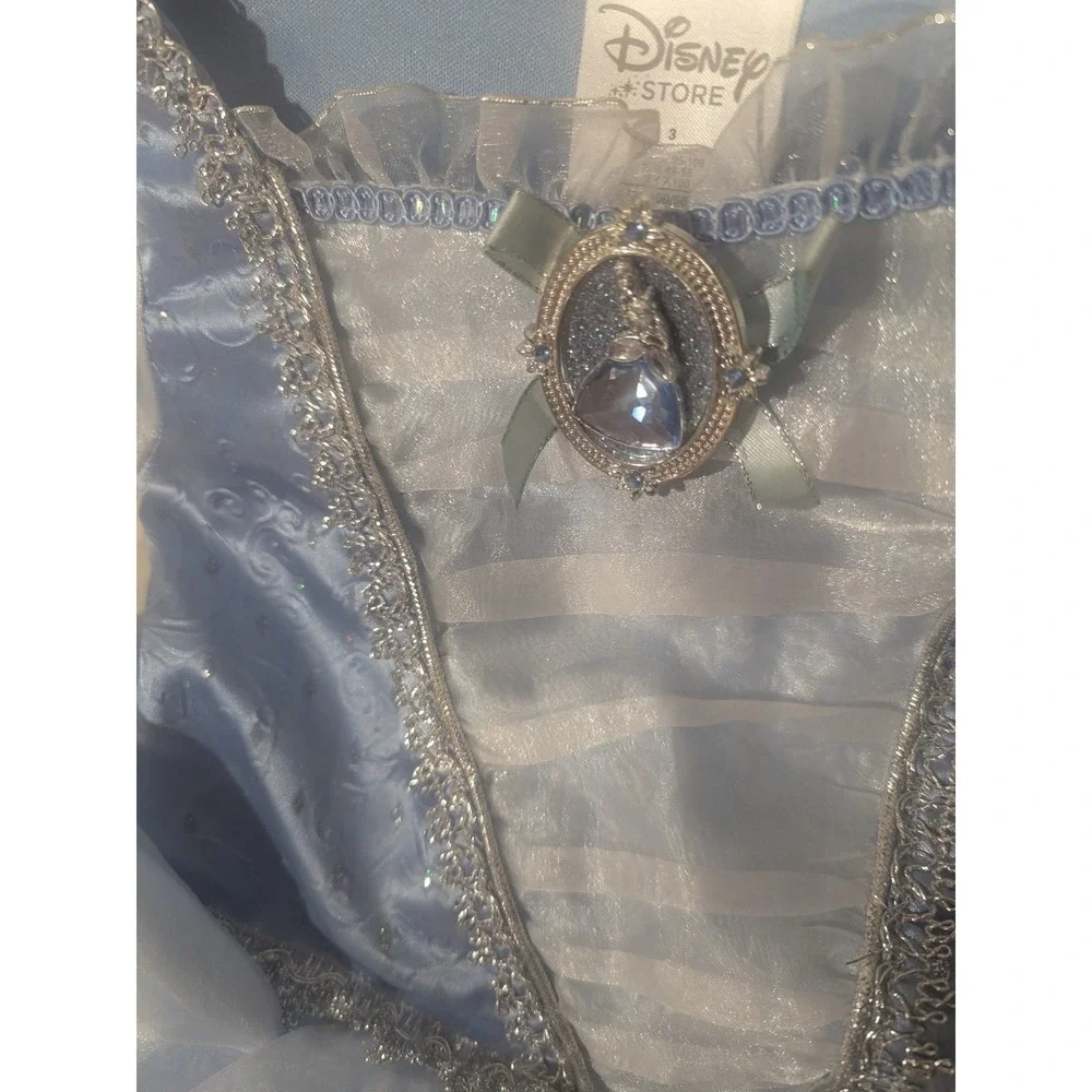 Disney Store Cinderella Dress Costume Halloween Blue Tulle Girls Size 3